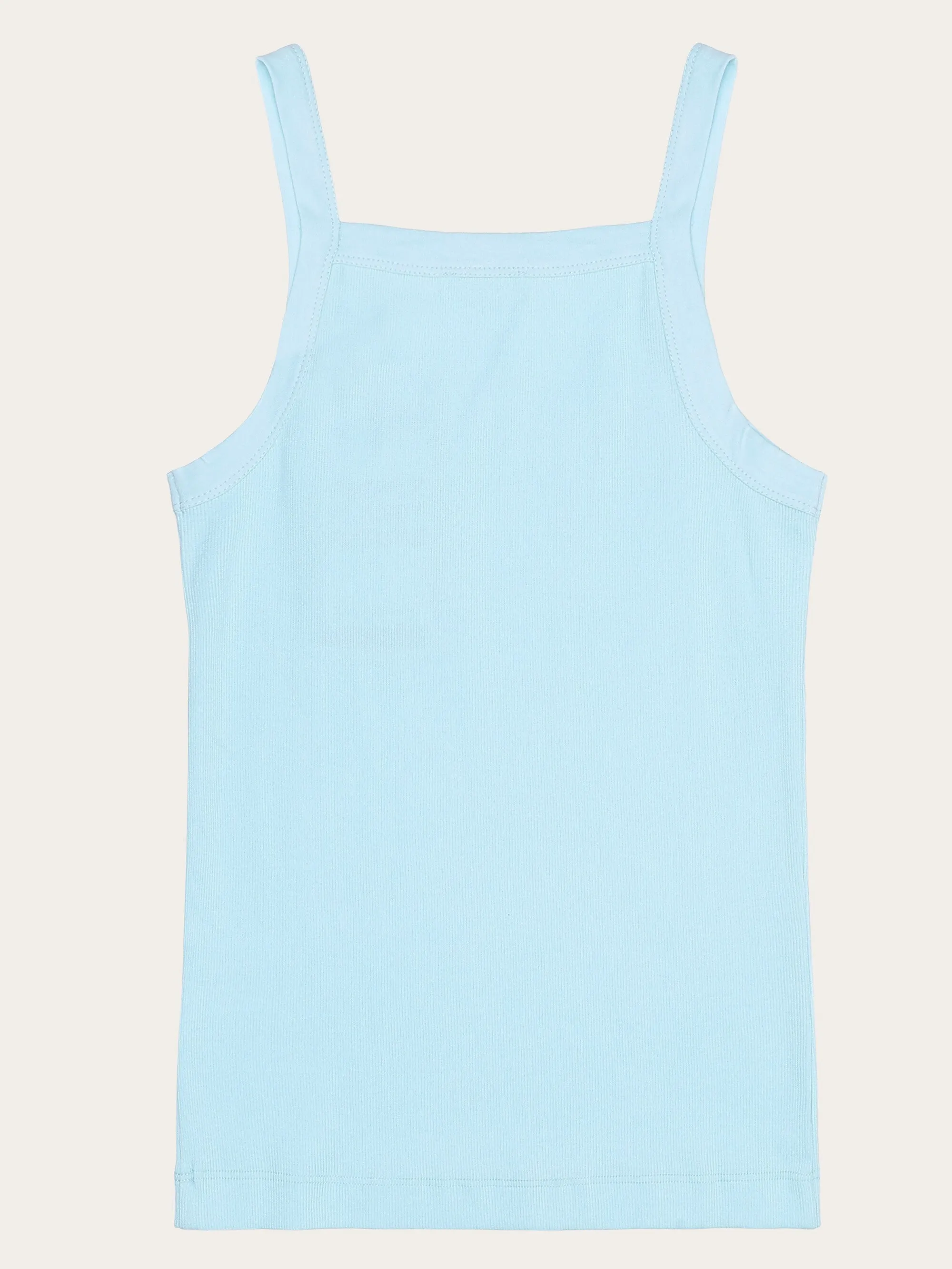 Rib strap top - Aqua-Esque Knowledge Cotton