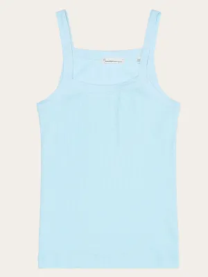 Rib strap top - Aqua-Esque Knowledge Cotton