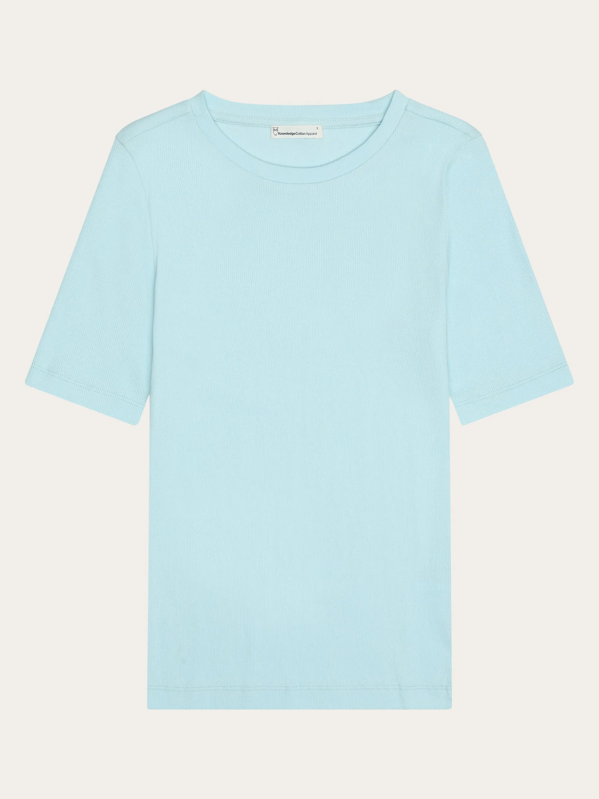 Rib t-shirt - Aqua-Esque Knowledge Cotton