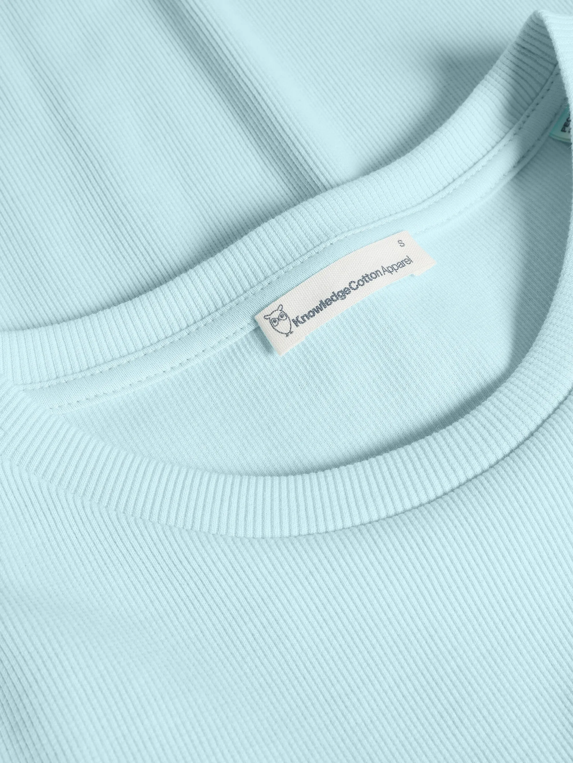 Rib t-shirt - Aqua-Esque Knowledge Cotton