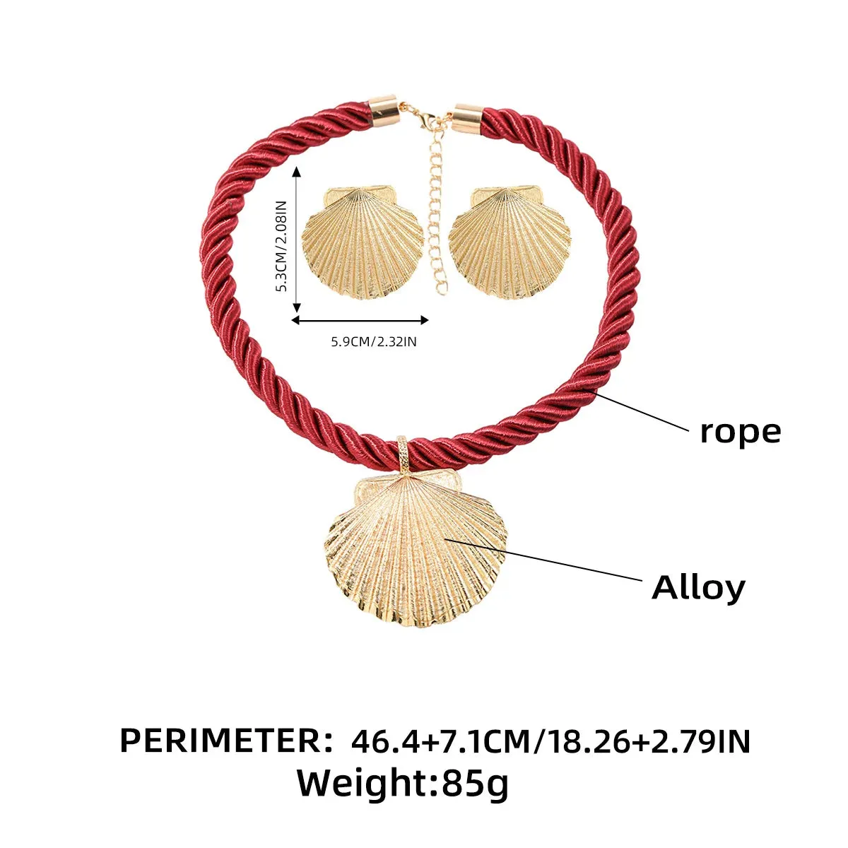Rope Chain Shell Pendant Necklace Set Anna Kay Co