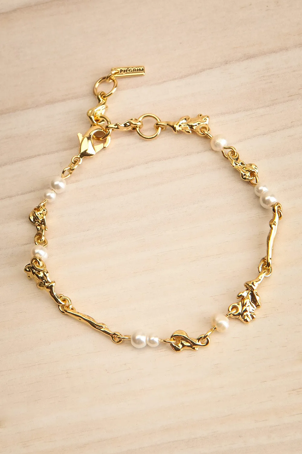 Sloann Gold | Organic Bracelet w/ Pearls & Beads