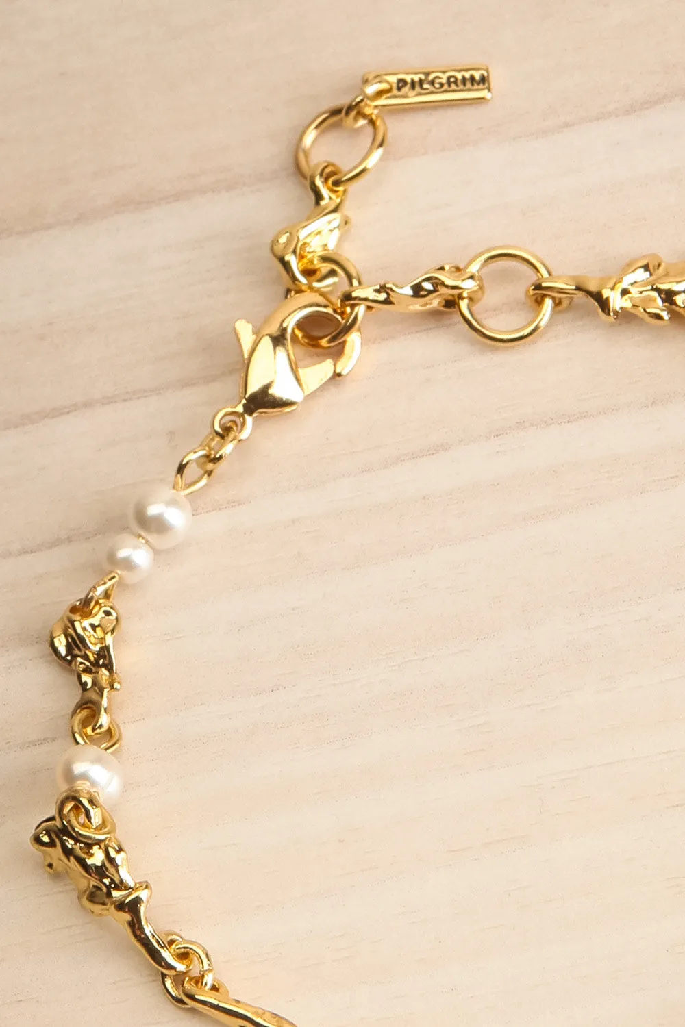 Sloann Gold | Organic Bracelet w/ Pearls & Beads