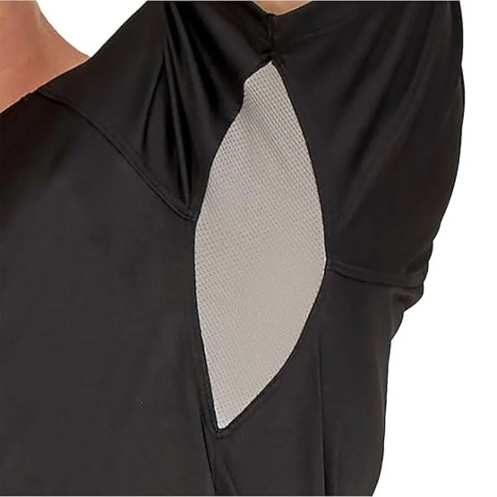 Speedo Men's Standard UV Swim Shirt Short Sleeve Fitness Rashguard Black
