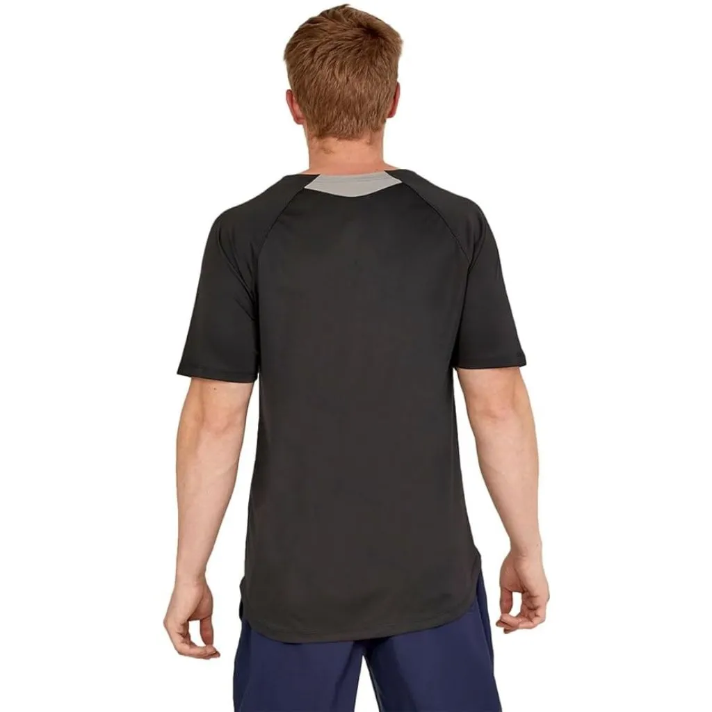 Speedo Men's Standard UV Swim Shirt Short Sleeve Fitness Rashguard Black