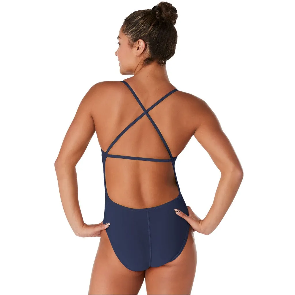 Speedo Solid Crossback Navy