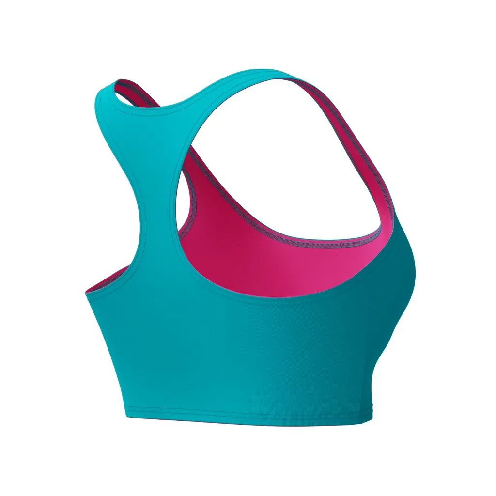 Speedo Solid Logo Crop Top Hypersonic Blue