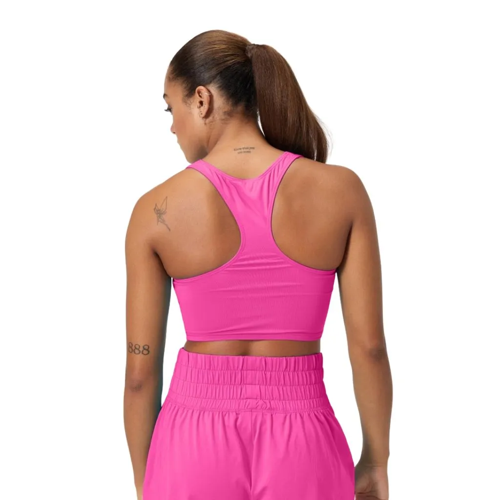 Speedo Solid Logo Crop Top Pink