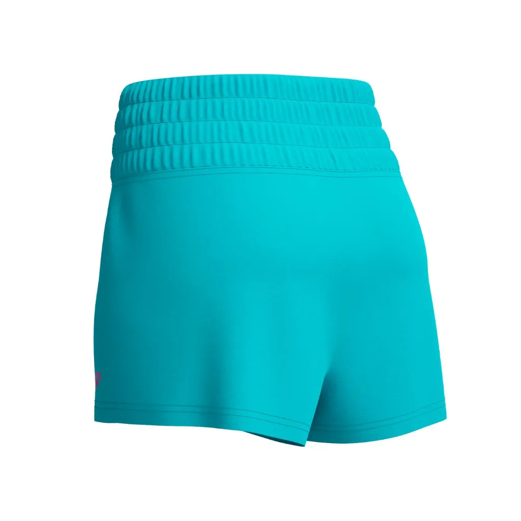 Speedo Solid Logo High Waist Short Hypersonic Blue