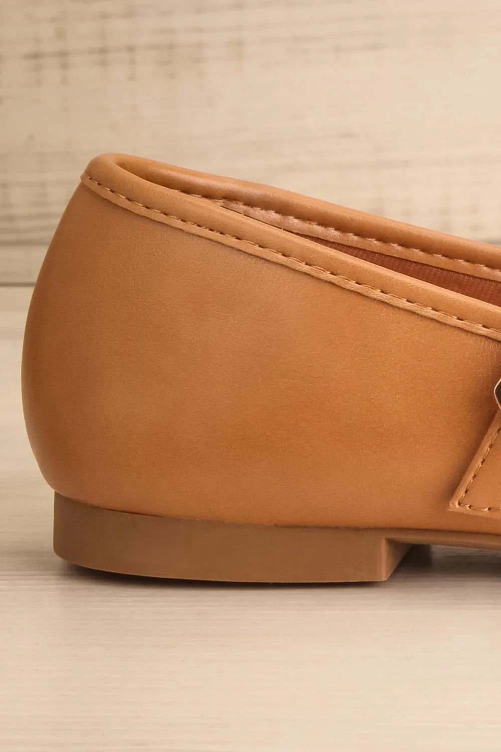 Sweepa Caramel | Ballerina Flats w/ Adjustable Strap