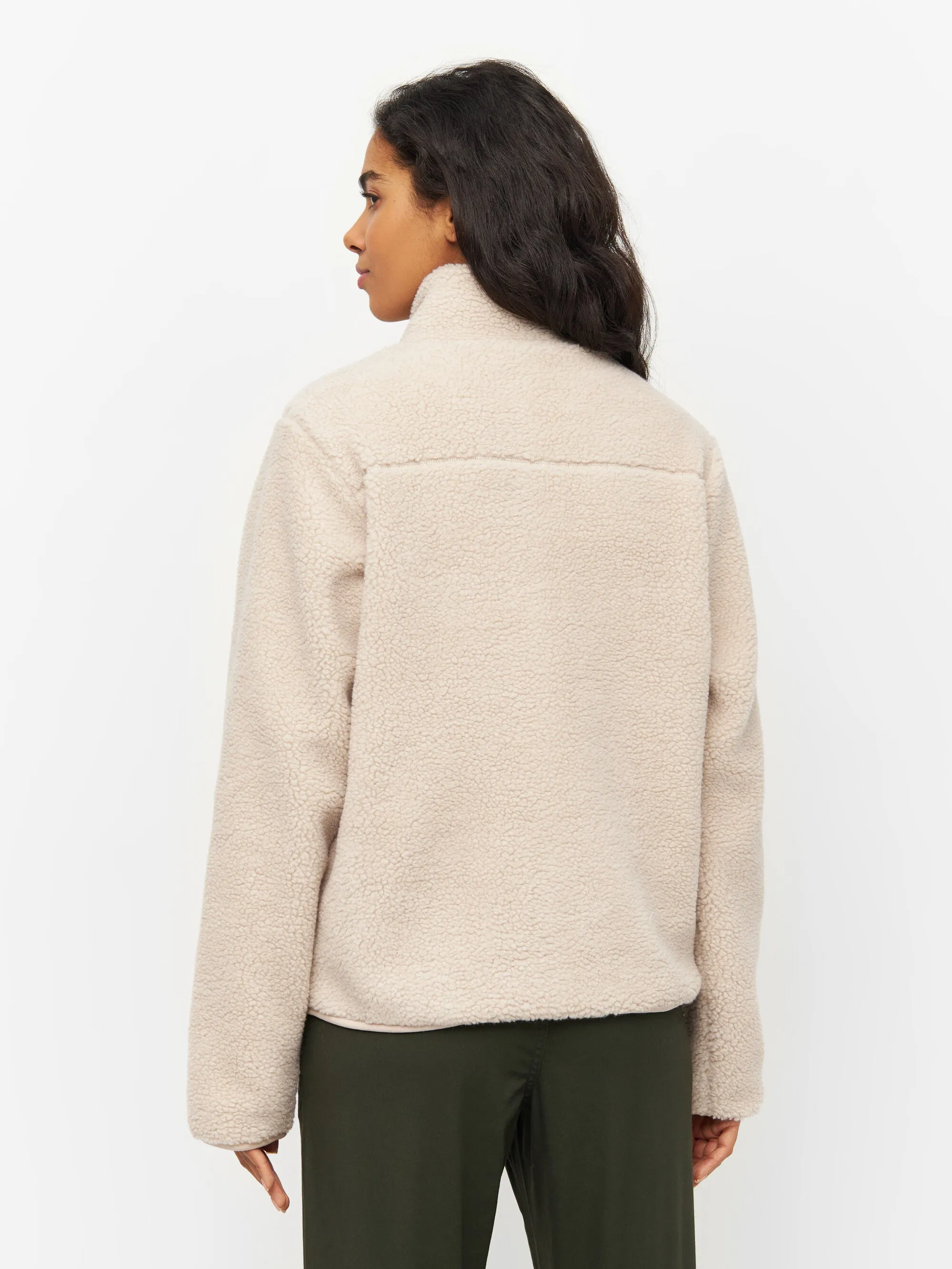 Teddy high neck zip jacket - Item Colour Knowledge Cotton