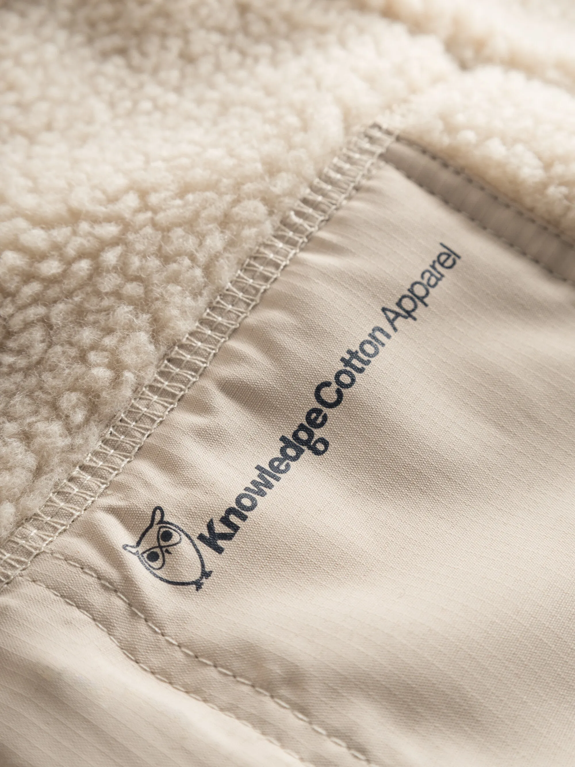 Teddy high neck zip jacket - Item Colour Knowledge Cotton