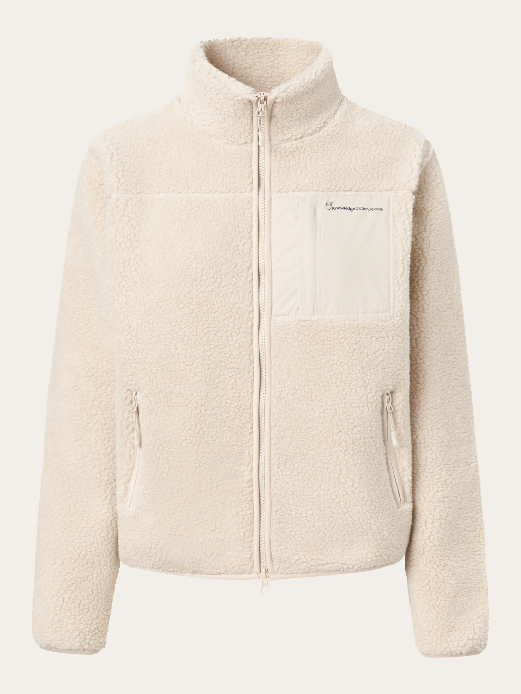 Teddy high neck zip jacket - Item Colour Knowledge Cotton