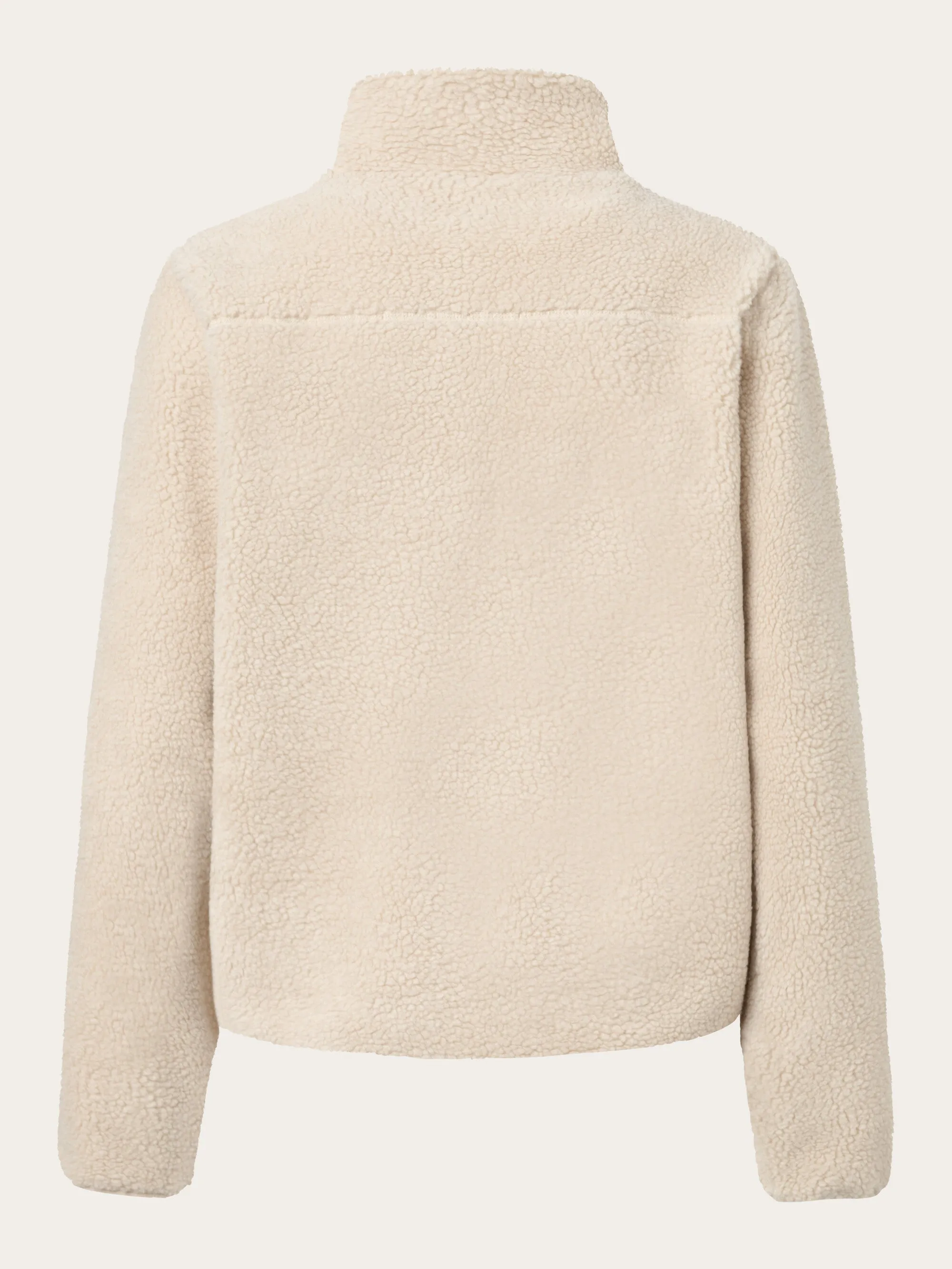 Teddy high neck zip jacket - Item Colour Knowledge Cotton