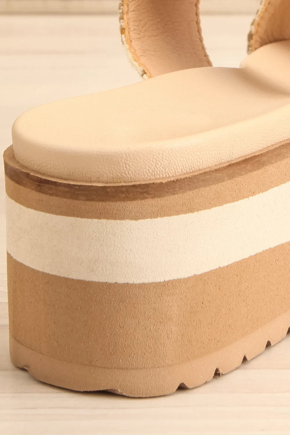 Teraisa | Platform Slide Sandals w/ Gingham Straps