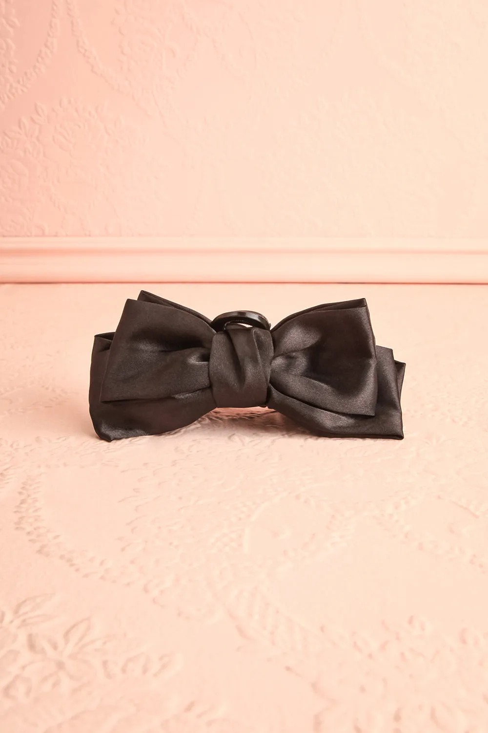 Thana Black | Hair Claw w/ Satin Bow