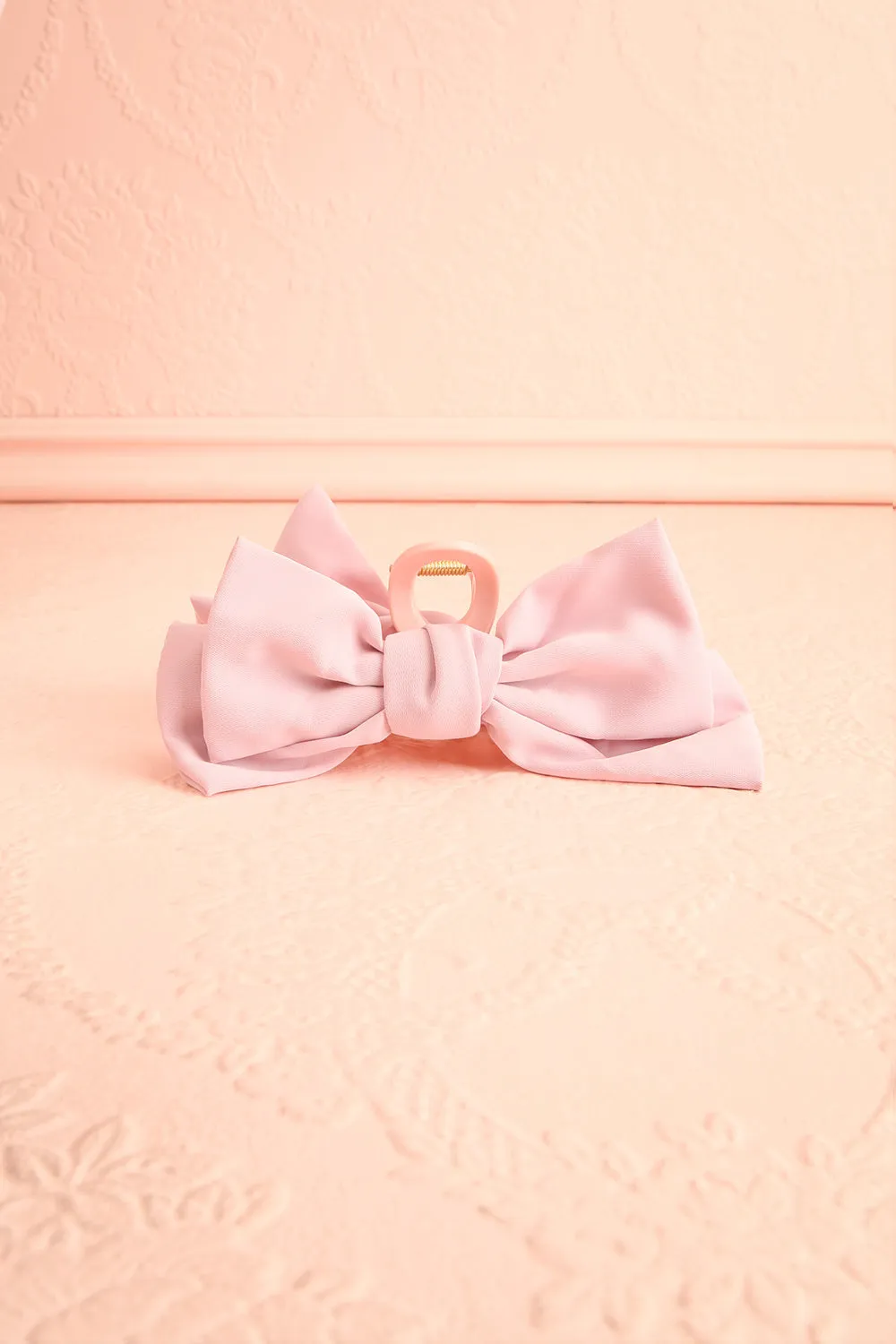 Thana Pink | Hair Claw w/ Satin Bow