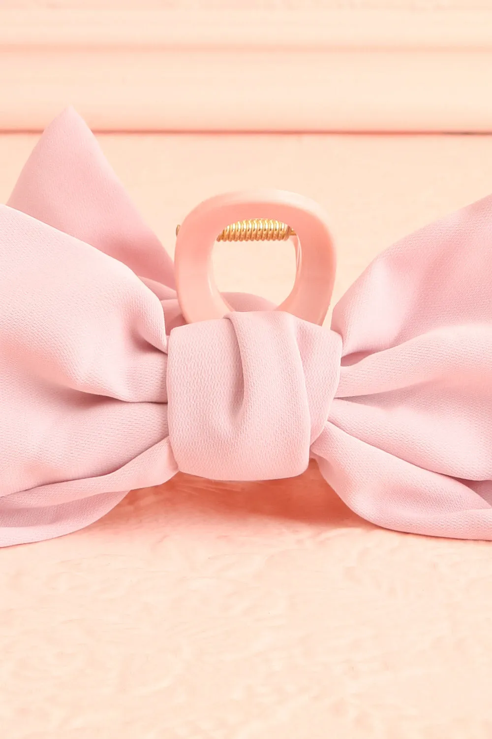 Thana Pink | Hair Claw w/ Satin Bow