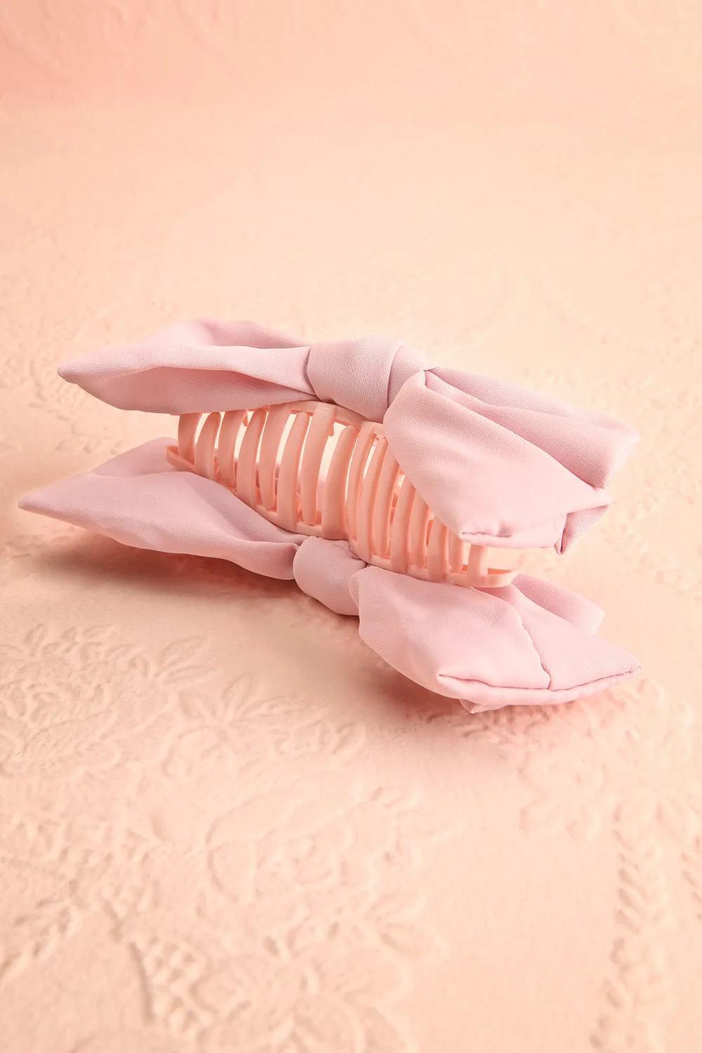 Thana Pink | Hair Claw w/ Satin Bow