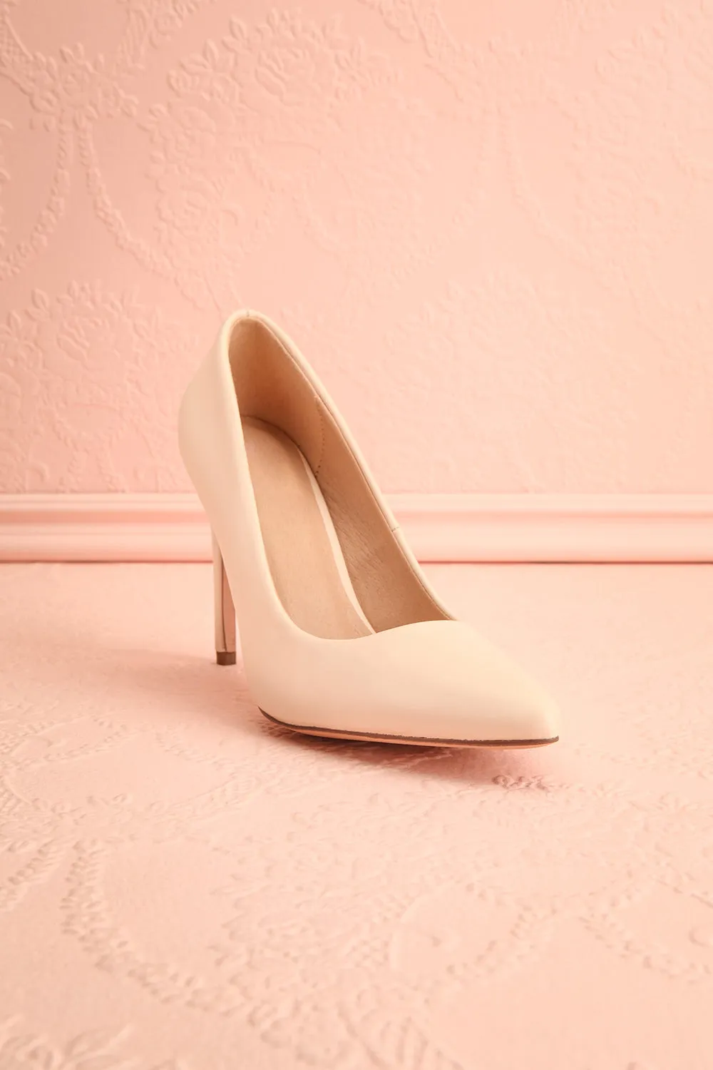 Trenta Ivory | Pointed Toe Heels
