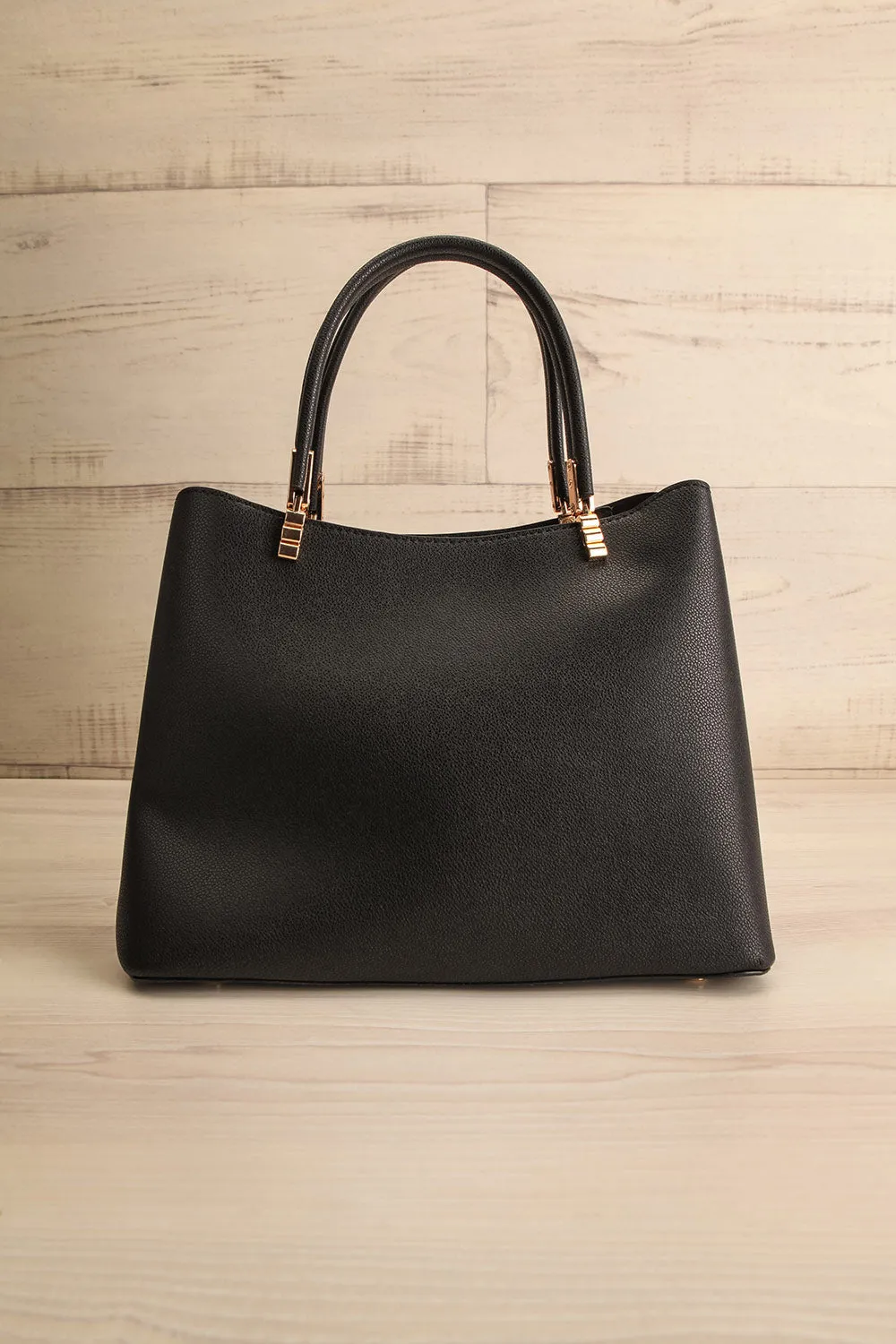 Tress Black | Faux-Leather Crossbody Handbag