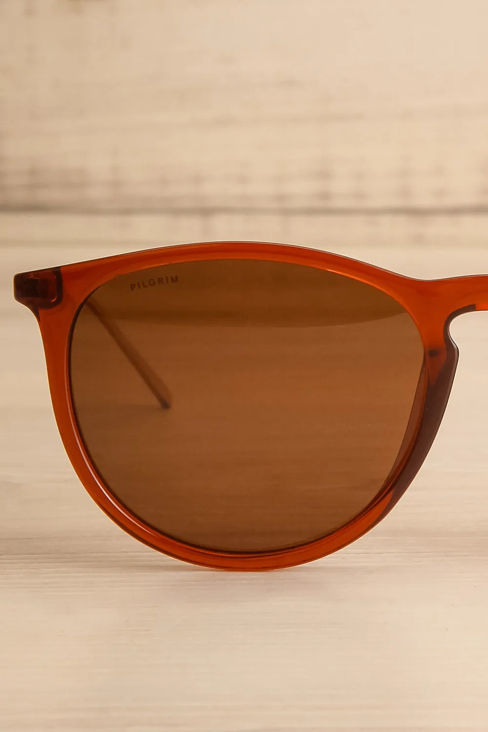 Vanilly | Brown Sunglasses w/ Gold-plated Details