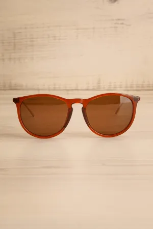 Vanilly | Brown Sunglasses w/ Gold-plated Details