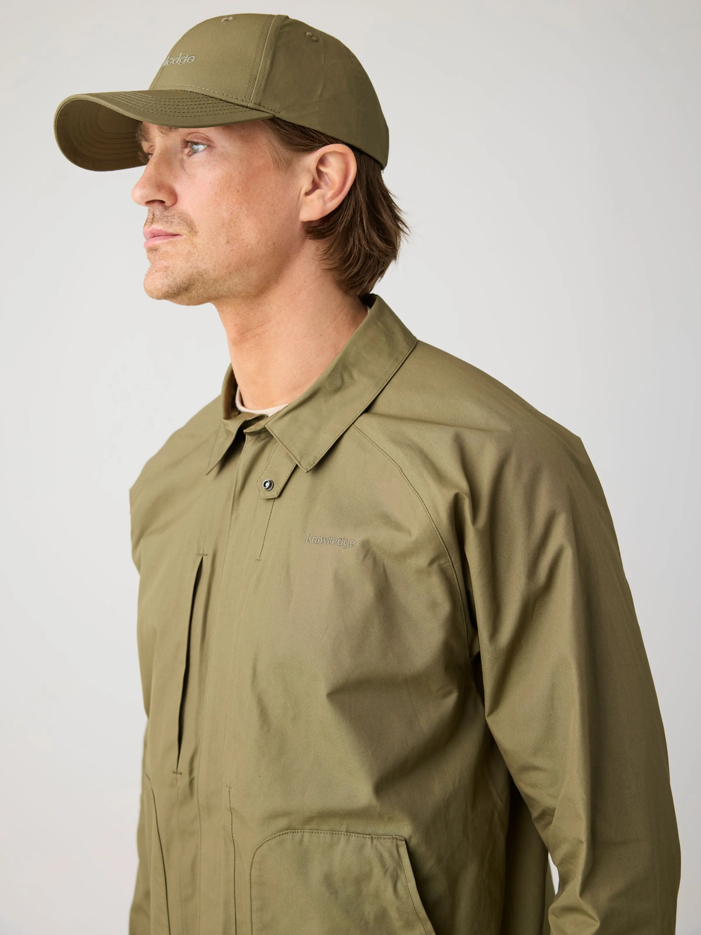 Vent Canvas 200 Classic Jacket - GOTS/Vegan - Burned Olive Knowledge Cotton