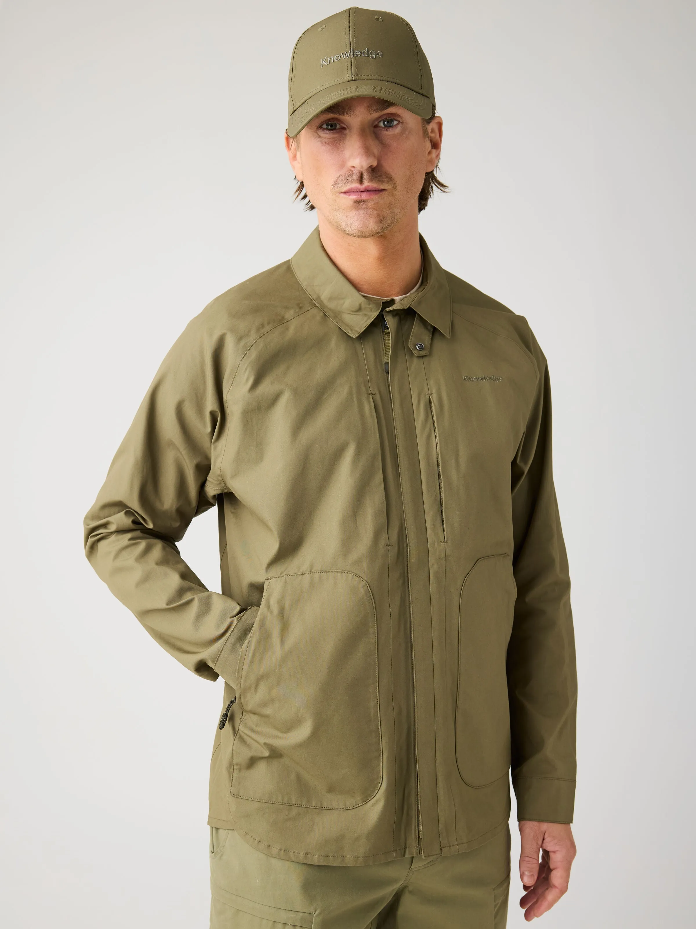 Vent Canvas 200 Classic Jacket - GOTS/Vegan - Burned Olive Knowledge Cotton