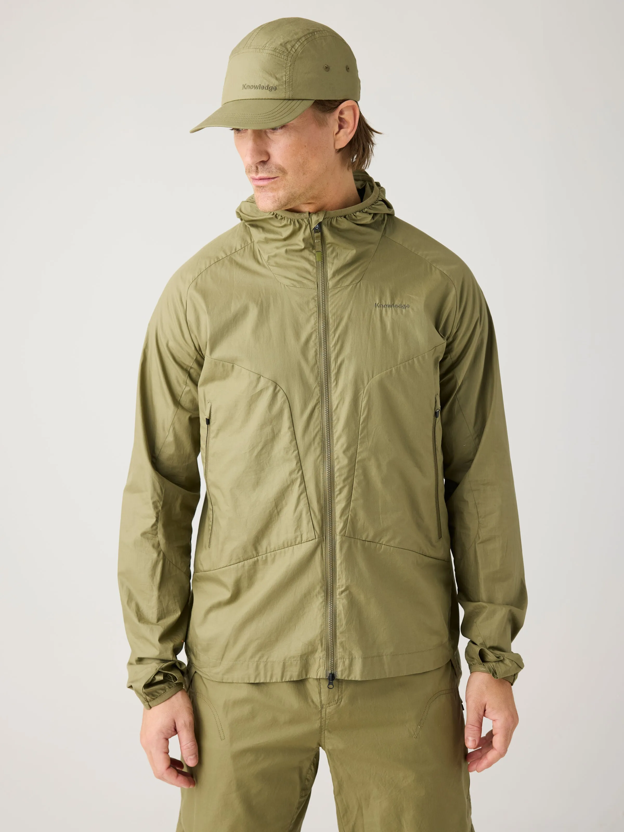Vent Ripstop 90 lightweight jacket - Burned Olive Knowledge Cotton