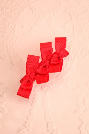 Venti Red | Ribbon Hair Clip