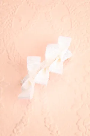 Venti White | Ribbon Hair Clip