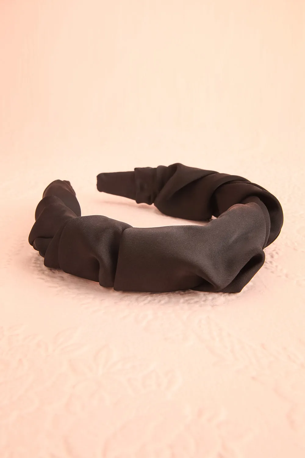 Vijaya | Black Pleated Headband