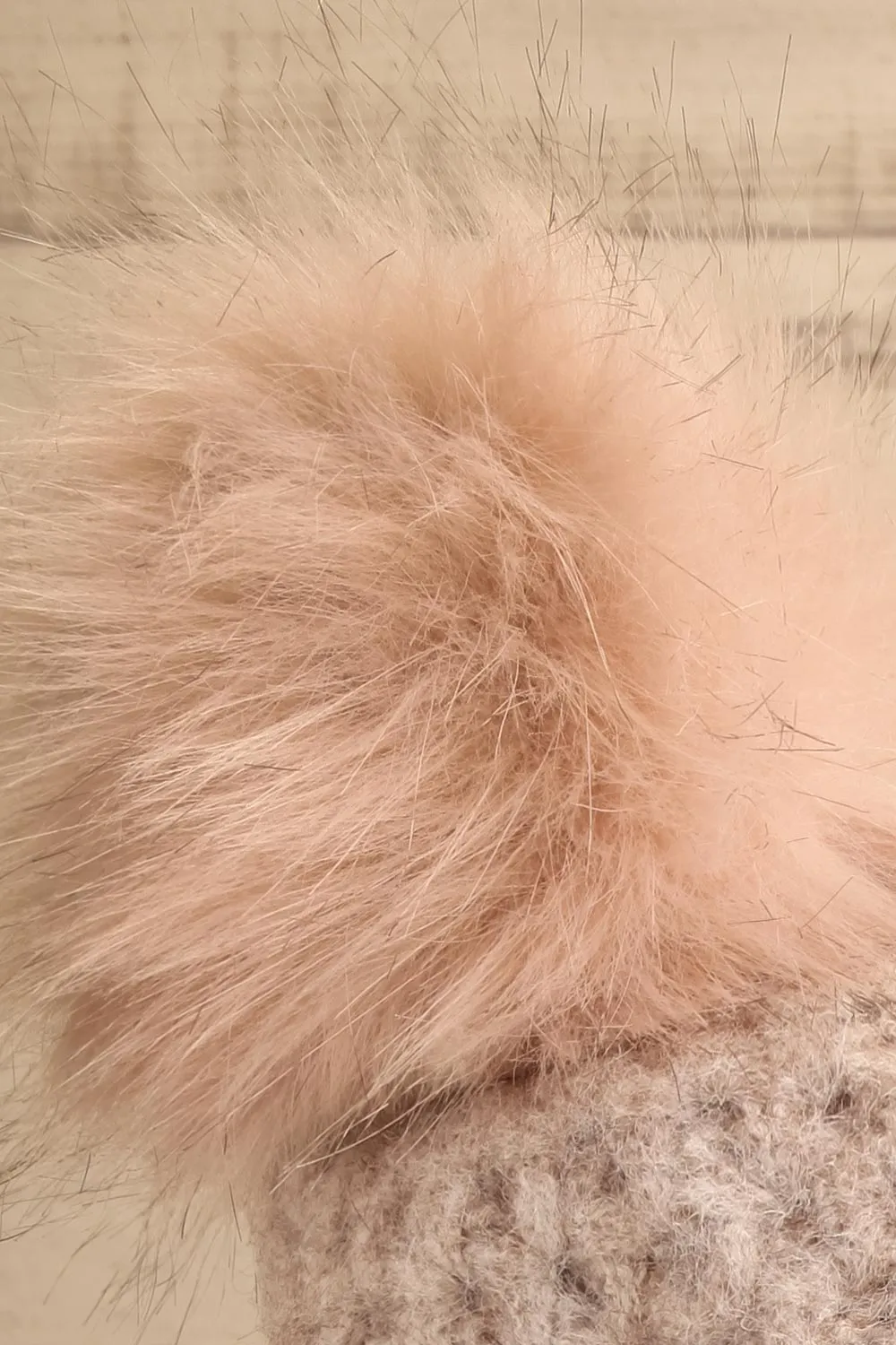 Whitby Taupe | Knit Tuque w/ Pompom