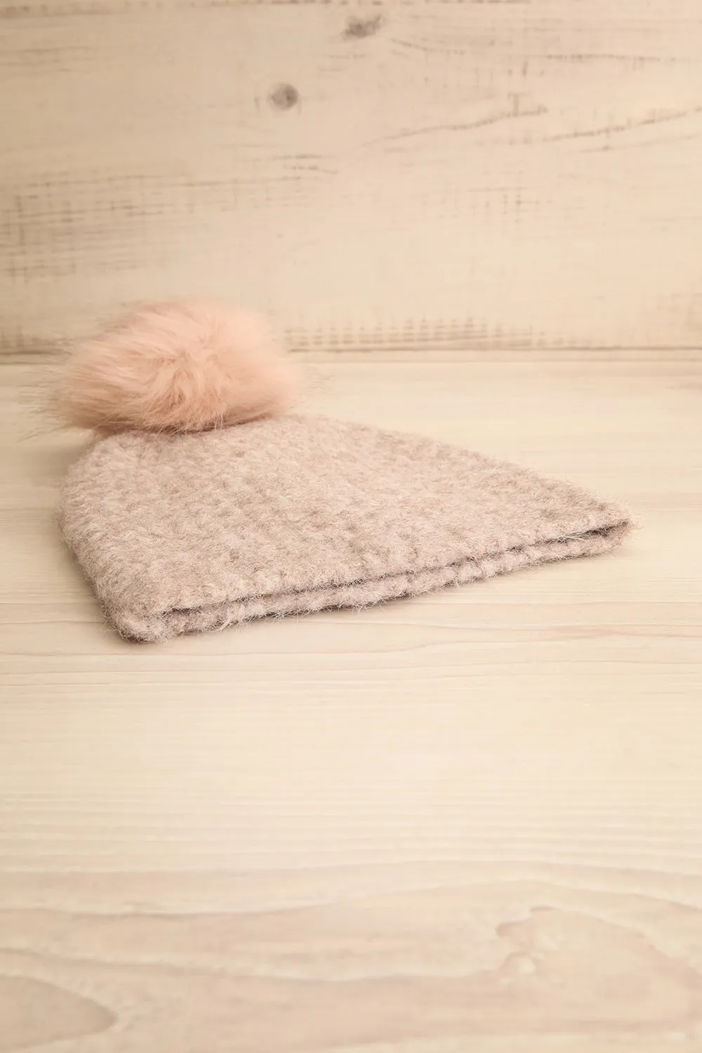 Whitby Taupe | Knit Tuque w/ Pompom