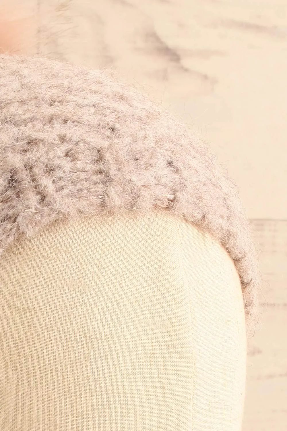 Whitby Taupe | Knit Tuque w/ Pompom
