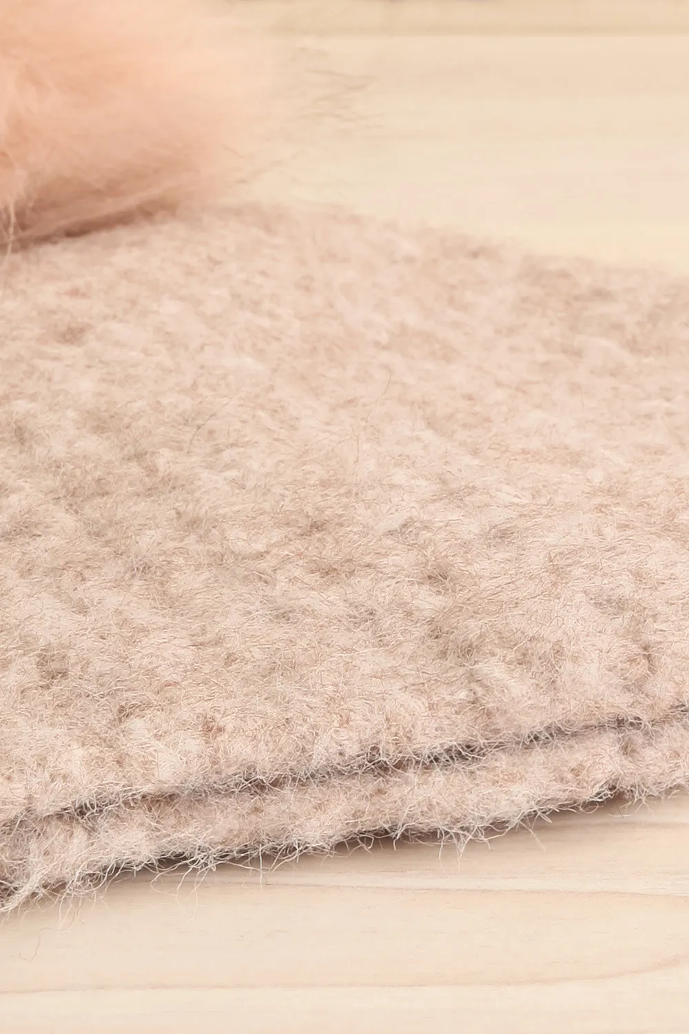 Whitby Taupe | Knit Tuque w/ Pompom