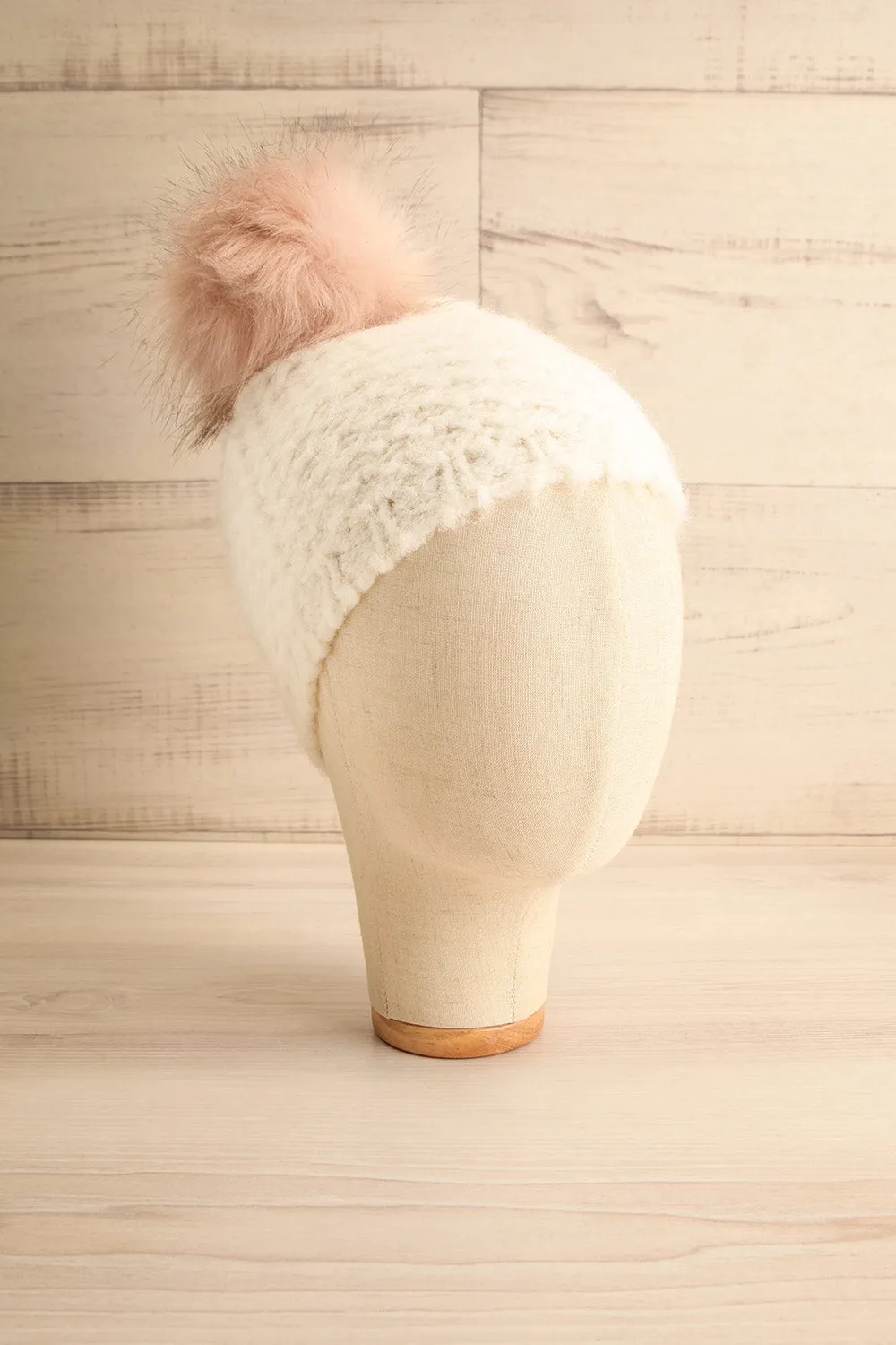 Whitby White | Knit Tuque w/ Pompom