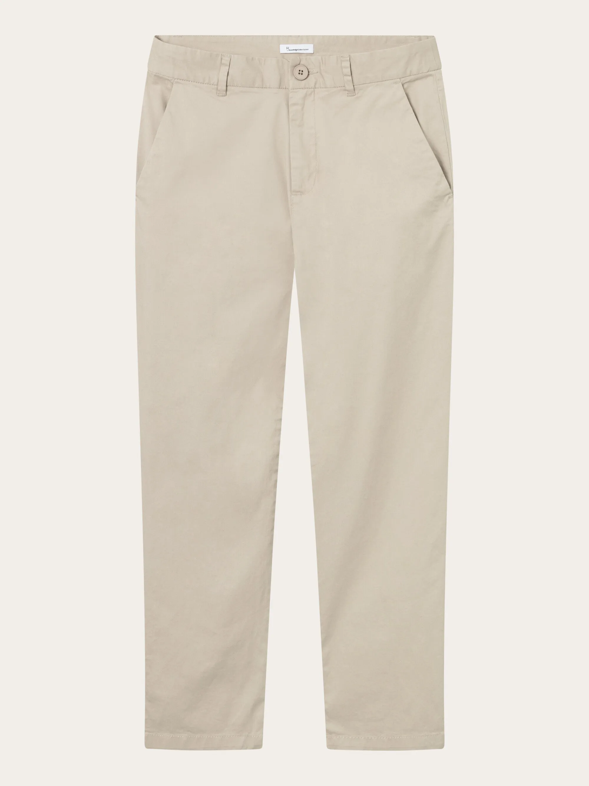 WILLOW regular cropped poplin chino - Light feather gray Knowledge Cotton