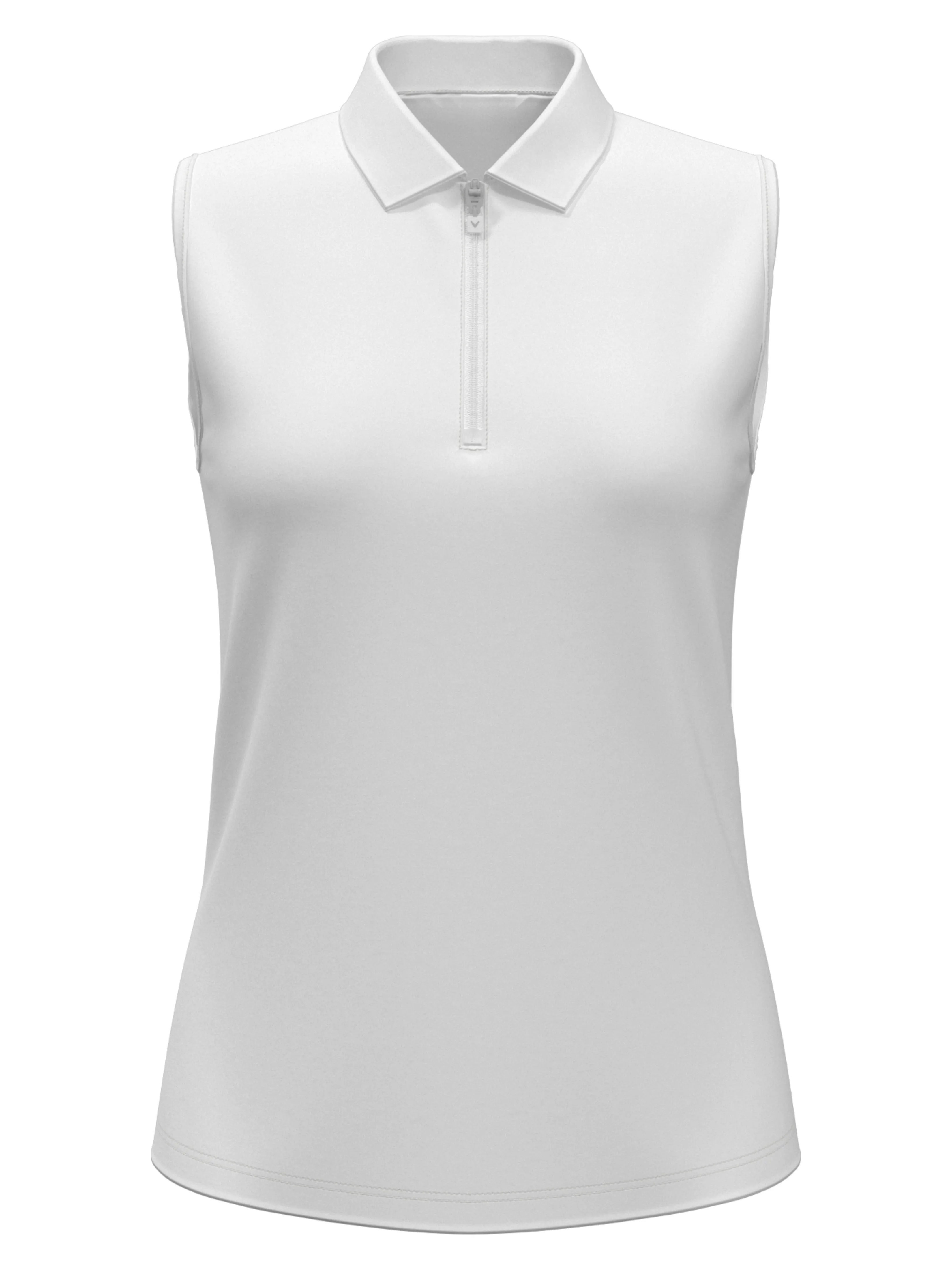 Womens 1/4 Zip Solid Sleeveless Golf Polo Callaway Apparel