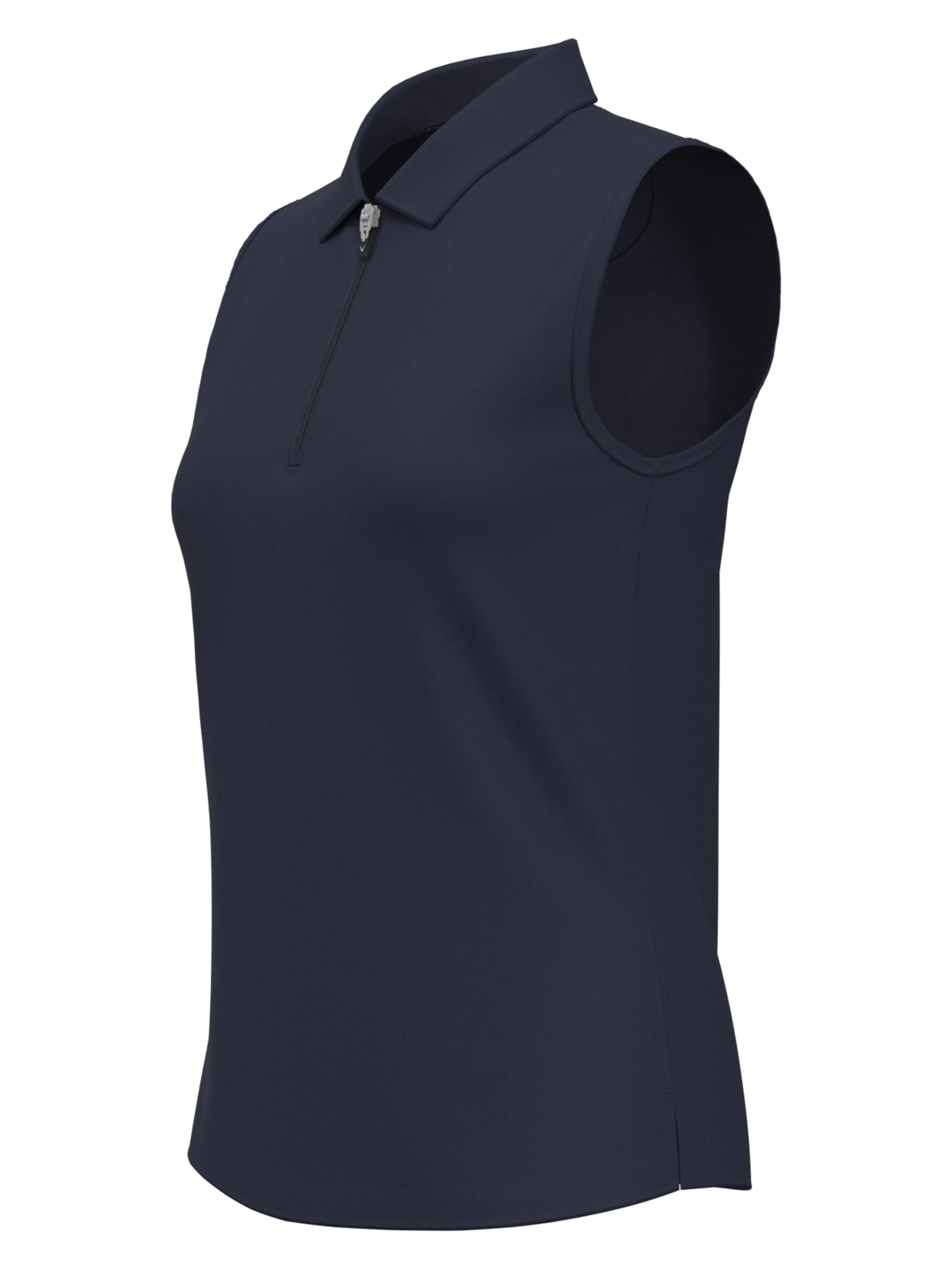 Womens 1/4 Zip Solid Sleeveless Golf Polo Callaway Apparel