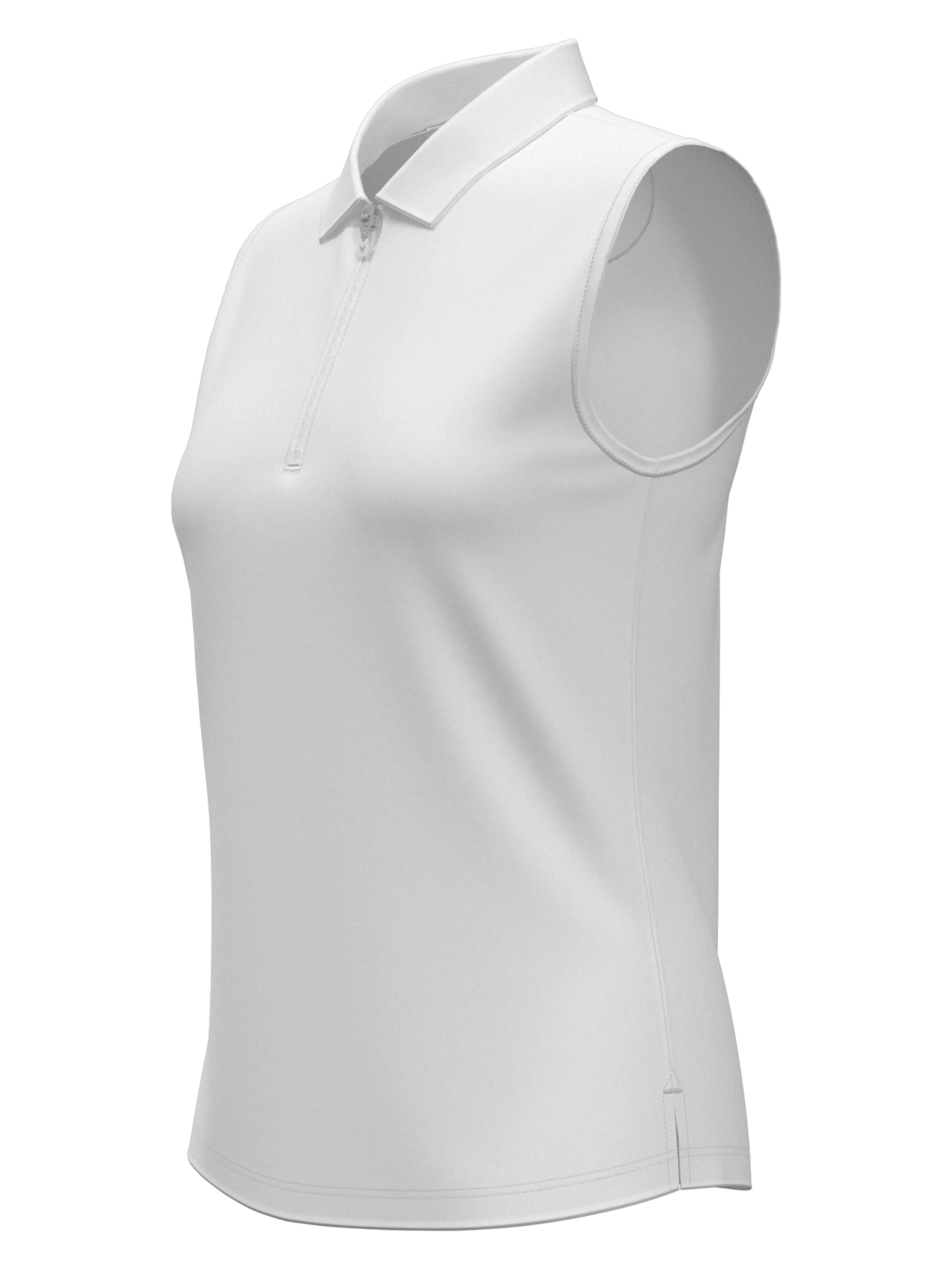 Womens 1/4 Zip Solid Sleeveless Golf Polo Callaway Apparel