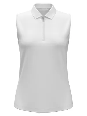 Womens 1/4 Zip Solid Sleeveless Golf Polo Callaway Apparel