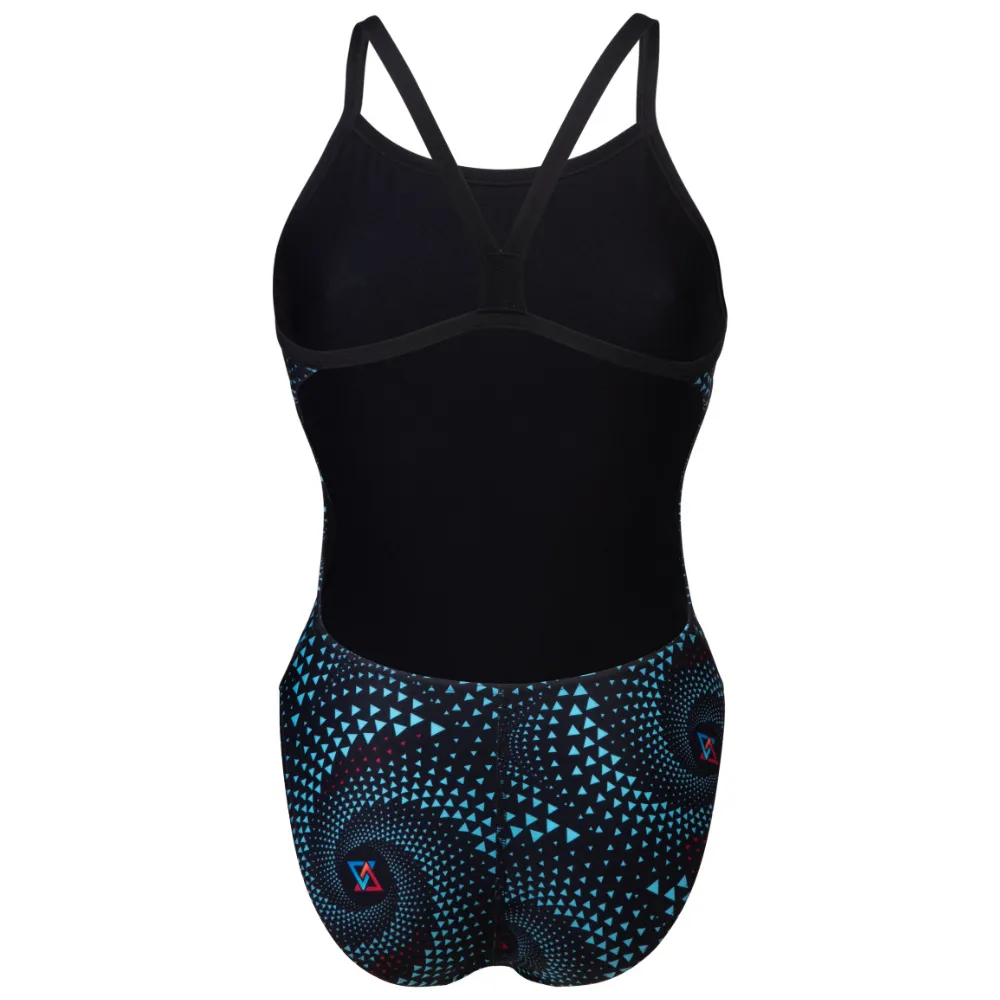 WOMEN'S ARENA SWIMSUIT FIREFLOW CHALLENGE BACK - BLACK/MULTI BLACK