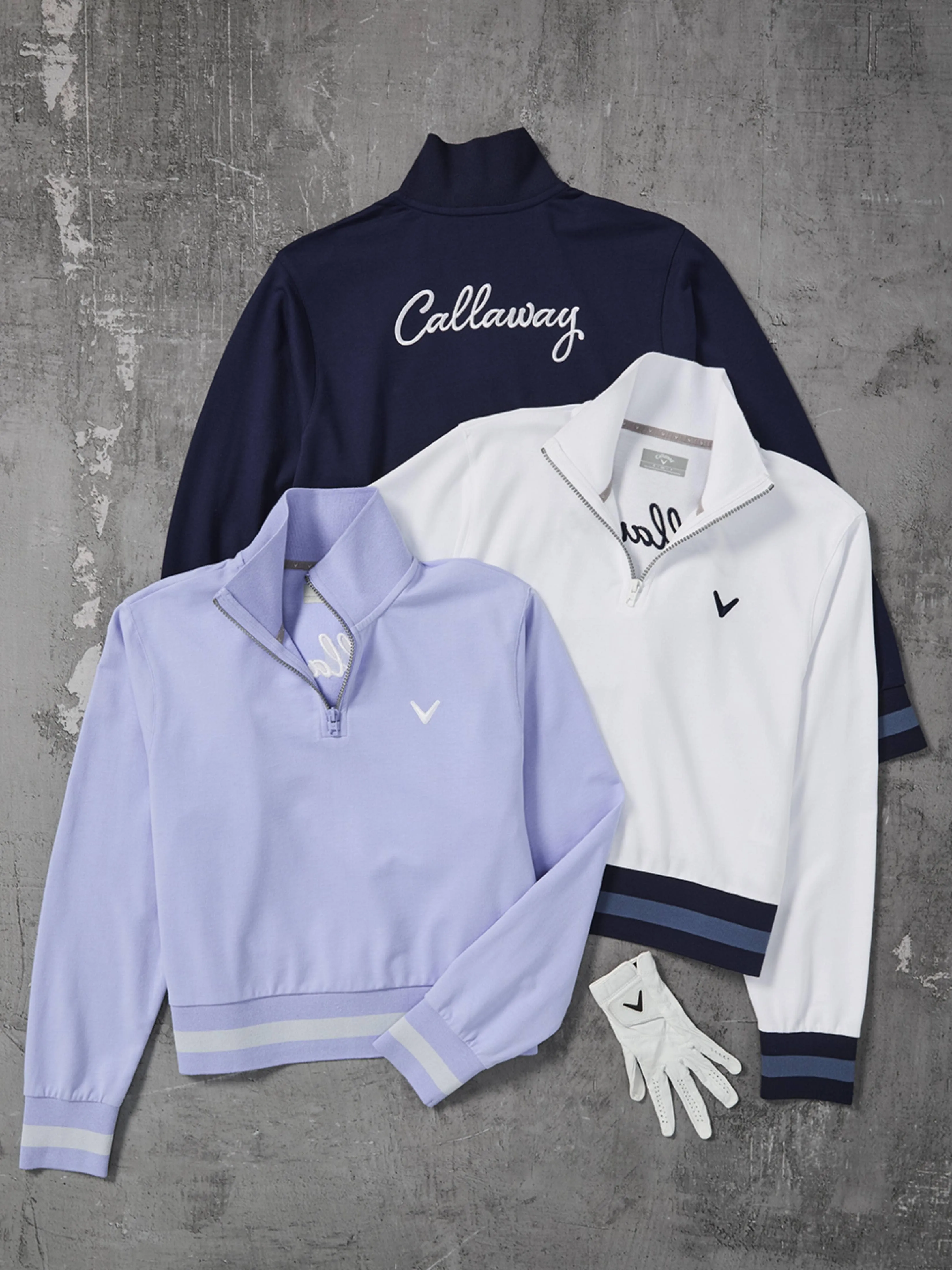 Womens Lightweight Cropped 1/4 Zip Golf Jacket Callaway Apparel