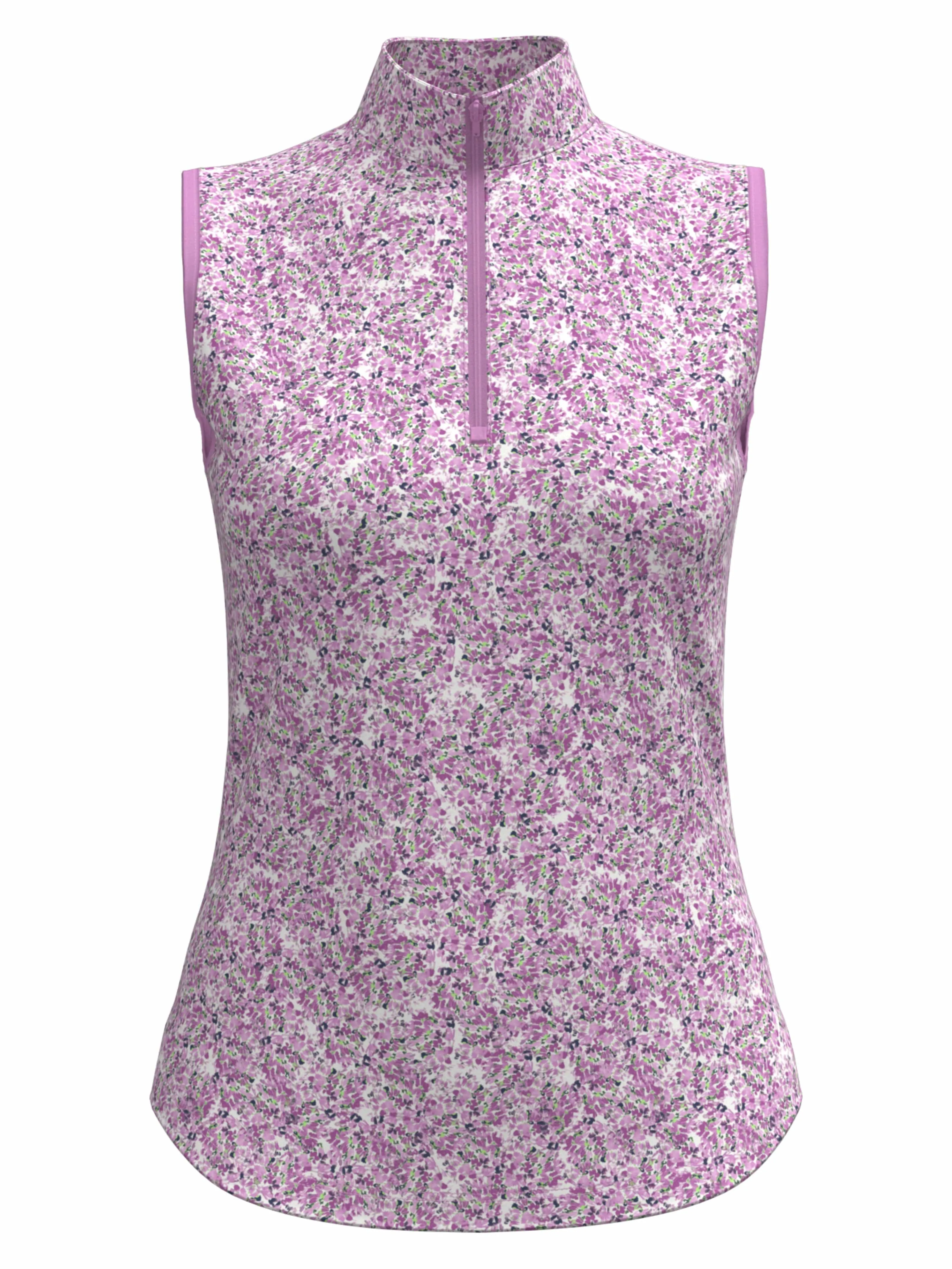 Womens Mini Floral Print Zip Golf Polo Callaway Apparel