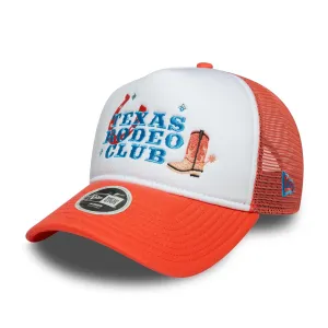 Womens New Era Western Orange 9FORTY A-Frame Trucker Adjustable Cap Billy J