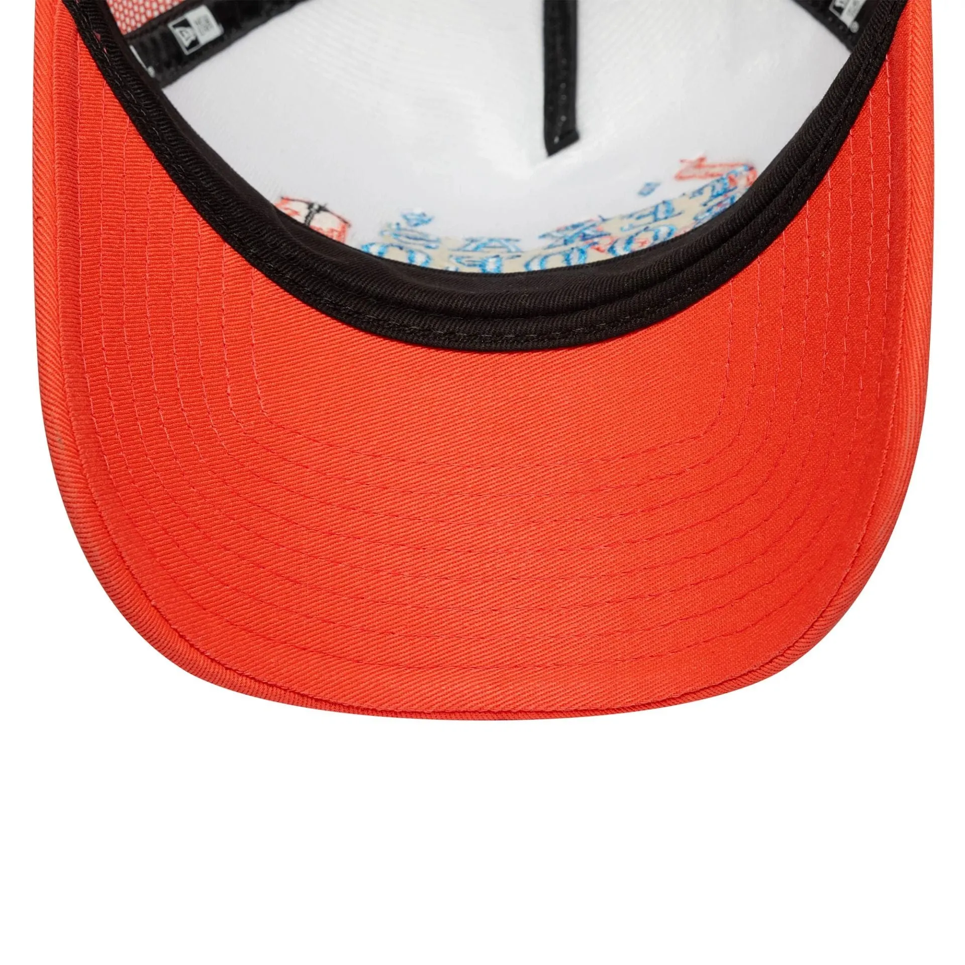 Womens New Era Western Orange 9FORTY A-Frame Trucker Adjustable Cap Billy J