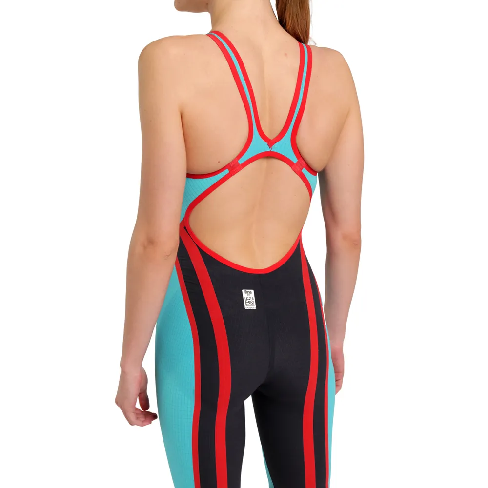 WOMEN'S POWERSKIN CARBON CORE FX OPEN BACK - TURQUOISE/METALLIC