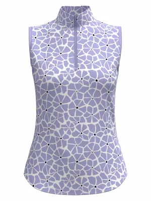 Womens Spring Floral Print Zip Golf Polo Callaway Apparel